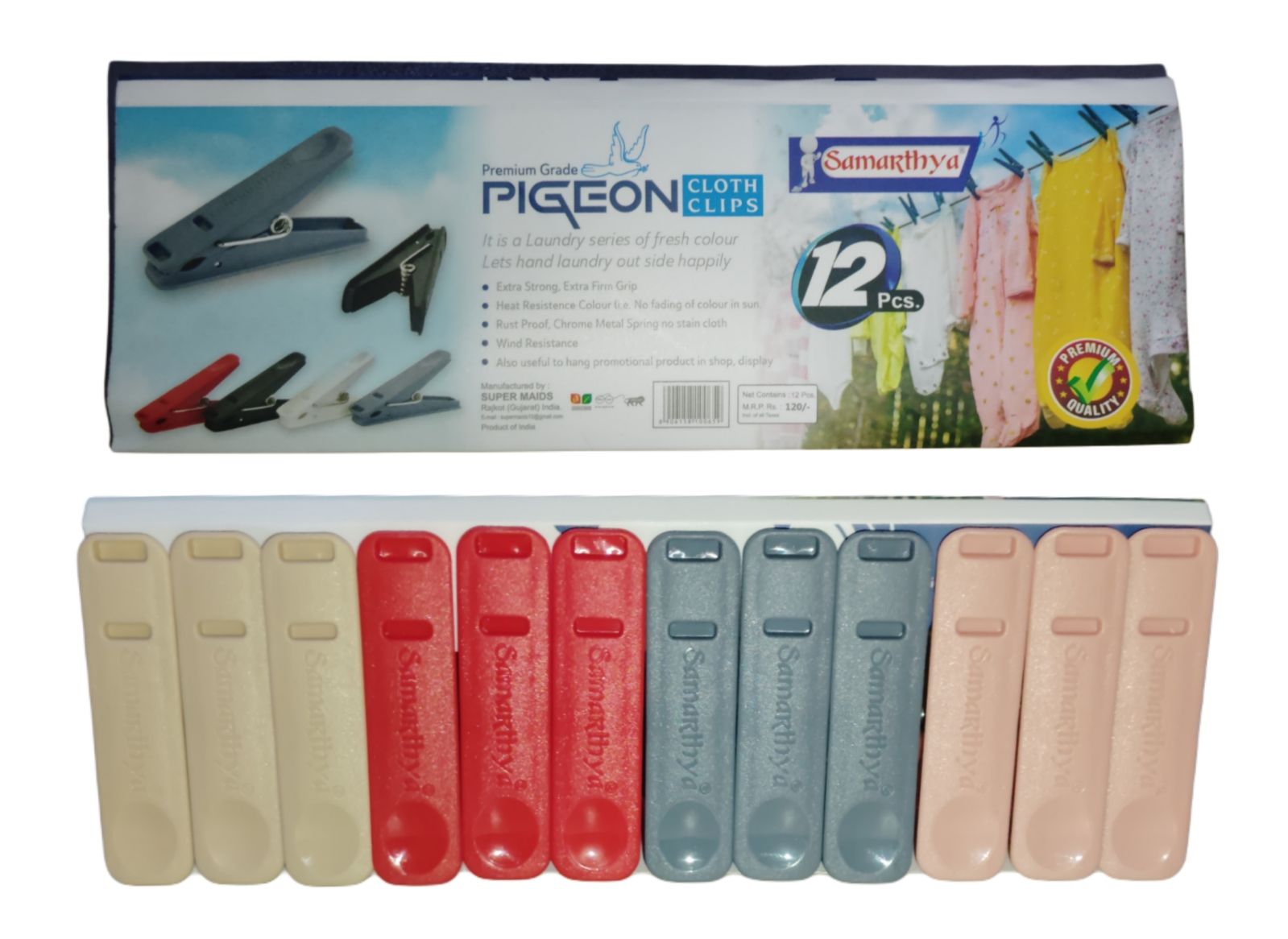 SAMARTHYA CLOTH CLIPS 12 PCS