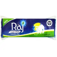 RAJ SUPER WHITE LAUNDRY BAR 1KG