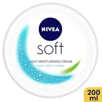 NIVEA SOFT LIGHT MOISTURISER CREAM 200 ML