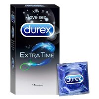 DUREX EXTRA TIME CONDOMS FOR MEN - 10 COUNT